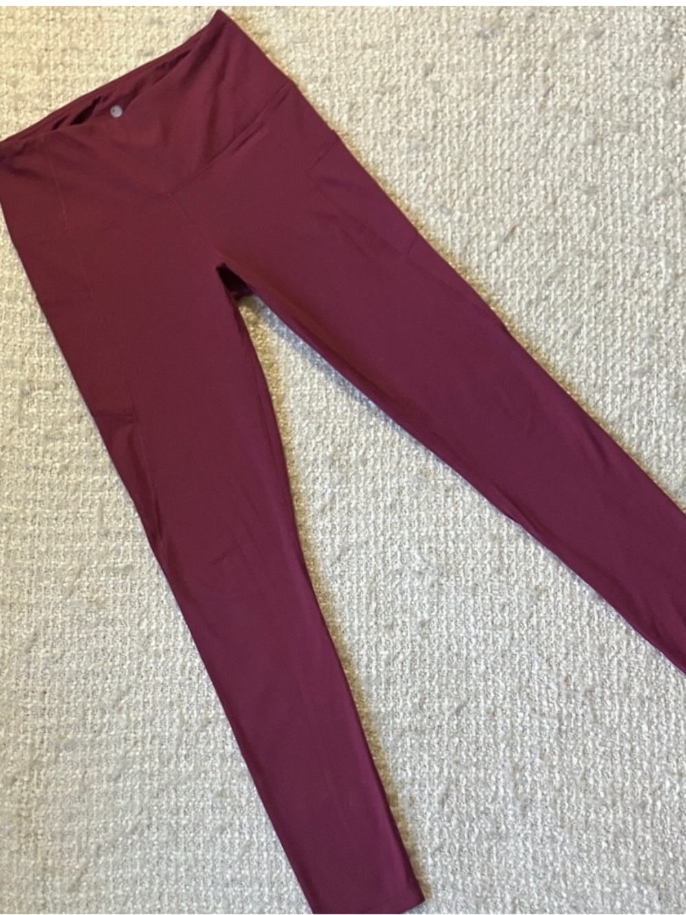 🧘🏻♀️ YOGALICIOUS WOMENS SIZE SMALL MAROON POCKET LEGGINGS